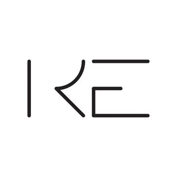 Ke initial letter vector logo icon Stock-Illustration