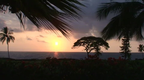 Keauhou sunset Stock Footage 660914