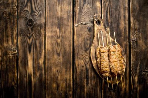 Kebab on the Board. Stock Photos
