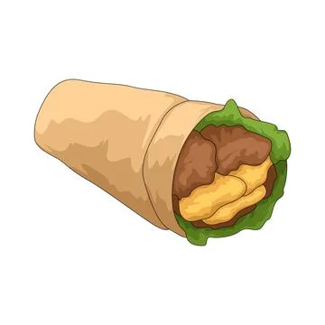 Kebab illustration Ilustración de archivo