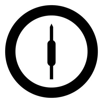 Kebab Kabab icon in circle round black color vector illustration image soli.. Illustrazione stock