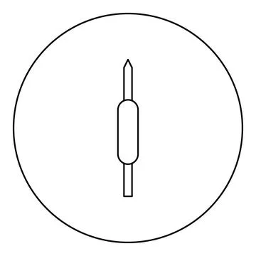 Kebab Kabab icon in circle round black color vector illustration image outl.. 스톡 일러스트