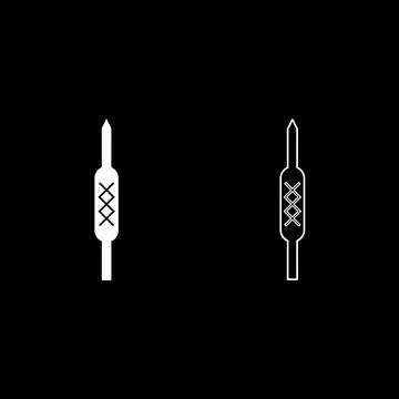 Kebab Kabab set icon white color vector illustration image simple solid fill  Stock Illustration