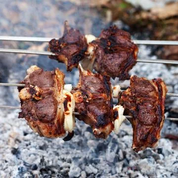 Kebab of lamb Stock Photos