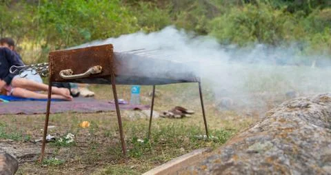 Kebab in the open air Stock Photos
