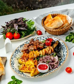 Kebab set on the table _ Stock Photos