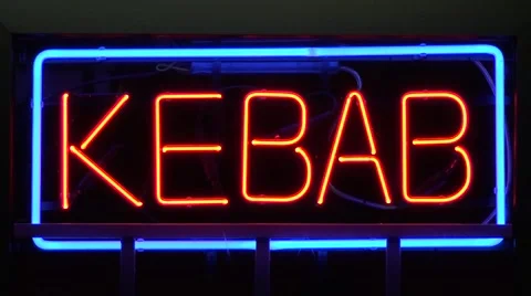 Kebab sign Stock Footage 42674168