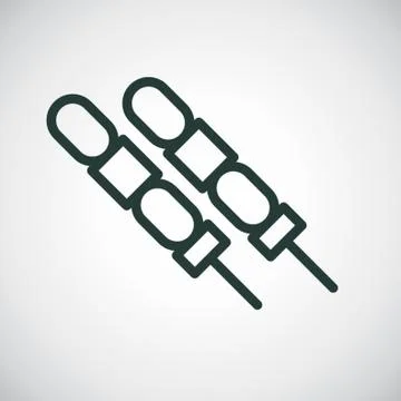 Kebab on skewer Stock Illustration