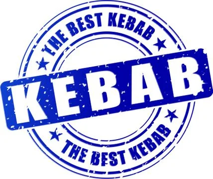 Kebab stamp icon Stock Illustration