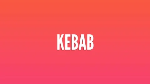 Kebab with text animation Stock Footage 121248440