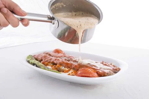 Kebab with yogurt Stock Photos