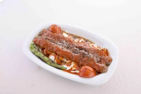 Kebab with yogurt Stock Photos