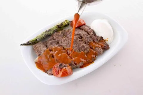 Kebab with yogurt Stock Photos