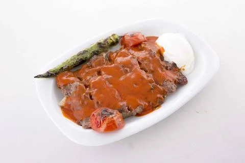 Kebab with yogurt Stock Photos