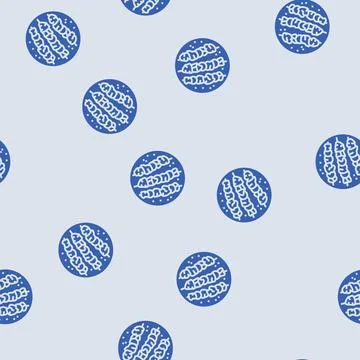 Kebabs fish glyph seamless pattern Stock Illustration