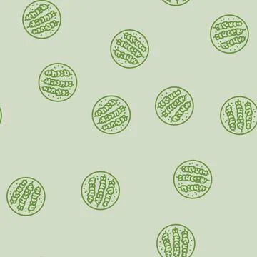 Kebabs fish line seamless pattern Stock Illustration