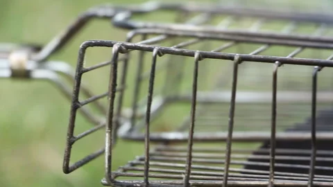 Kebabs on the grill in nature Stock Footage 265199909