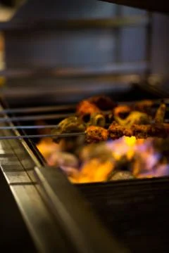 Kebabs Over the Fire Stock Photos