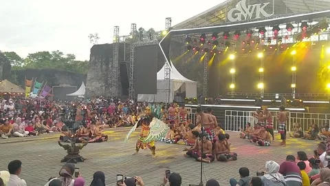 Kecak dance performance - 0216 (2)(7) Stock Footage 302142755