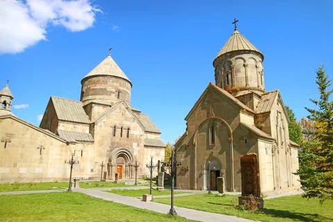 Kecharis medieval monastic complex located in Tsakhkadzor, Kotayk, Armenia 스톡 사진