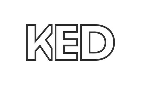 KED logo design template with strong and modern bold text. Initial based ve.. Stock Illustration