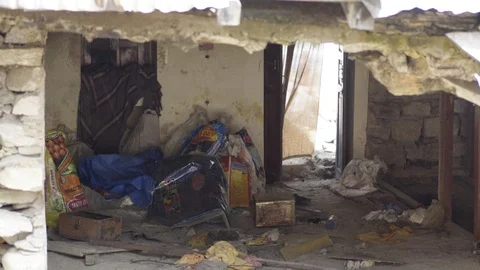 Kedarnath peak at the background. Stock Footage 123271255