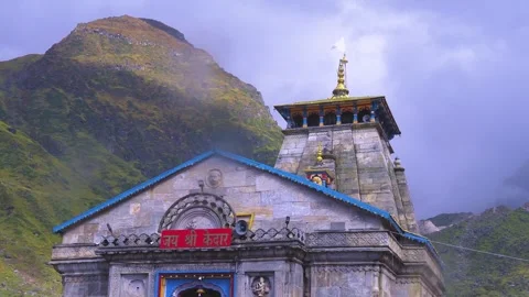 Kedarnath Temple Close Front View Video stock 316292861