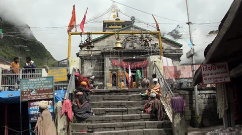 Kedarnath Temple Stock Footage 29695701