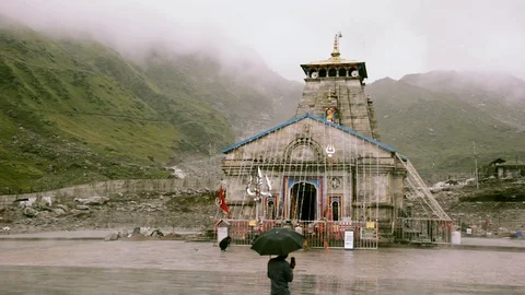 Kedarnath Temple Stock Footage