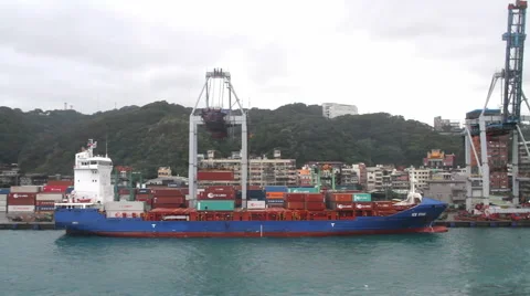 Keelung Harbor.HD Stock Footage 48679039