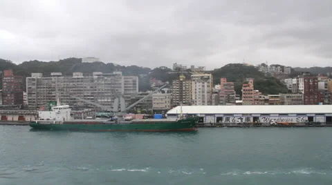 Keelung Harbor.HD Stock Footage 48679311
