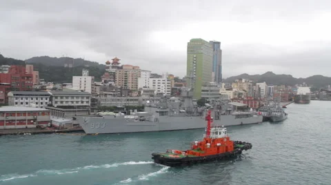 Keelung Harbor.HD Stock Footage 48679611