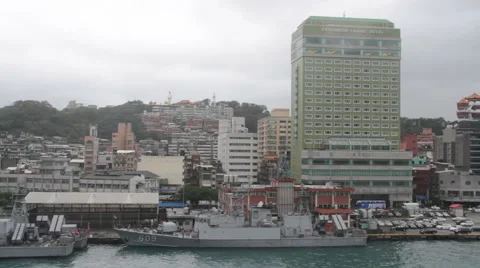 Keelung Harbor.HD Stock Footage 48680572