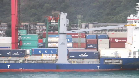 Keelung Harbor.HD Stock Footage 48702387