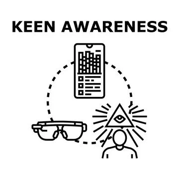 Keen awareness concept illustration developing modern technologies Stock Illustration