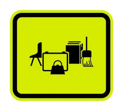 Keep Area Clear Symbol Sign Isolate on White Background,Vector Illustration Stock Illustration