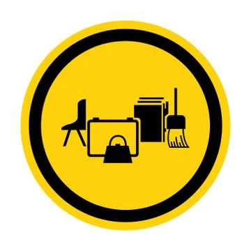 Keep Area Clear Symbol Sign Isolate on White Background,Vector Illustration Stock Illustration