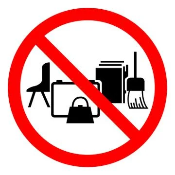 Keep Area Clear Symbol Sign On White Background Stock Illustration