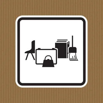 Keep Area Clear Symbol Sign Isolate on White Background,Vector Illustration Stock Illustration