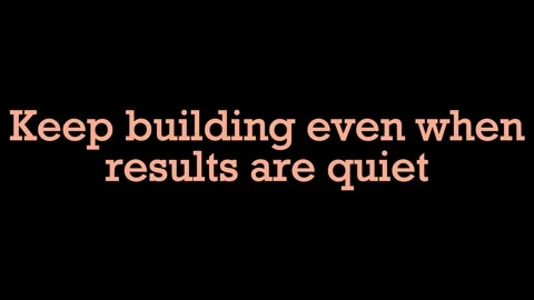 Keep Building Even When Results Are Quiet Motivational Business Quote Typography 動画素材 344052611
