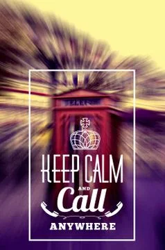 Keep call phone box Illustrazione stock