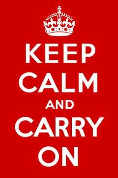 Keep calm and carry on Stock Illustration