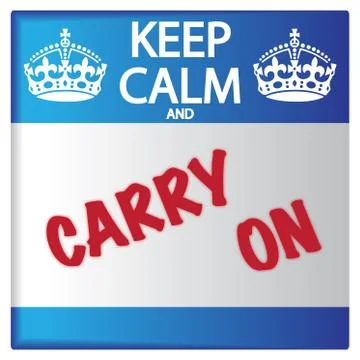 Keep Calm And Carry On Label Stock Illustration
