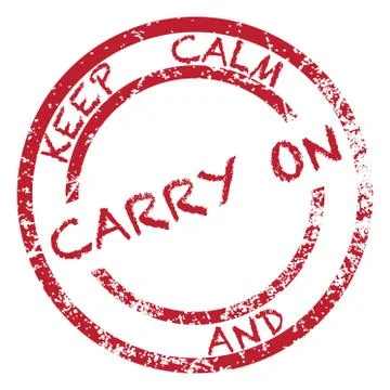 Keep Calm And Carry On Stamp Illustrazione stock