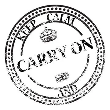 Keep Calm And Carry On Stamp Stock Illustration