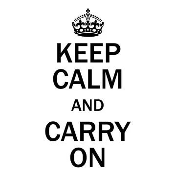 KEEP CALM AND CARRY ON Vector Illustrazione stock