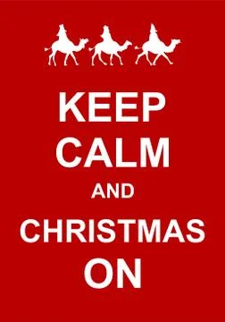 Keep Calm and Christmas On Stock-Illustration