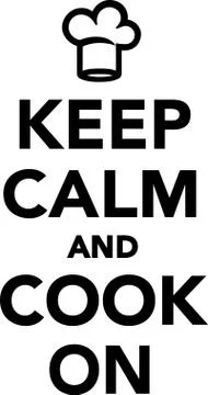 Keep Calm and Cook On Stock Illustration