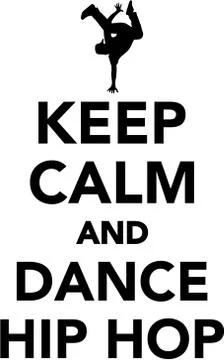 Keep calm and dance hip hop Stock Illustration