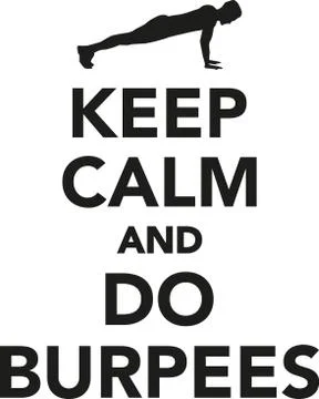 Keep calm and do burpees Stock Illustration